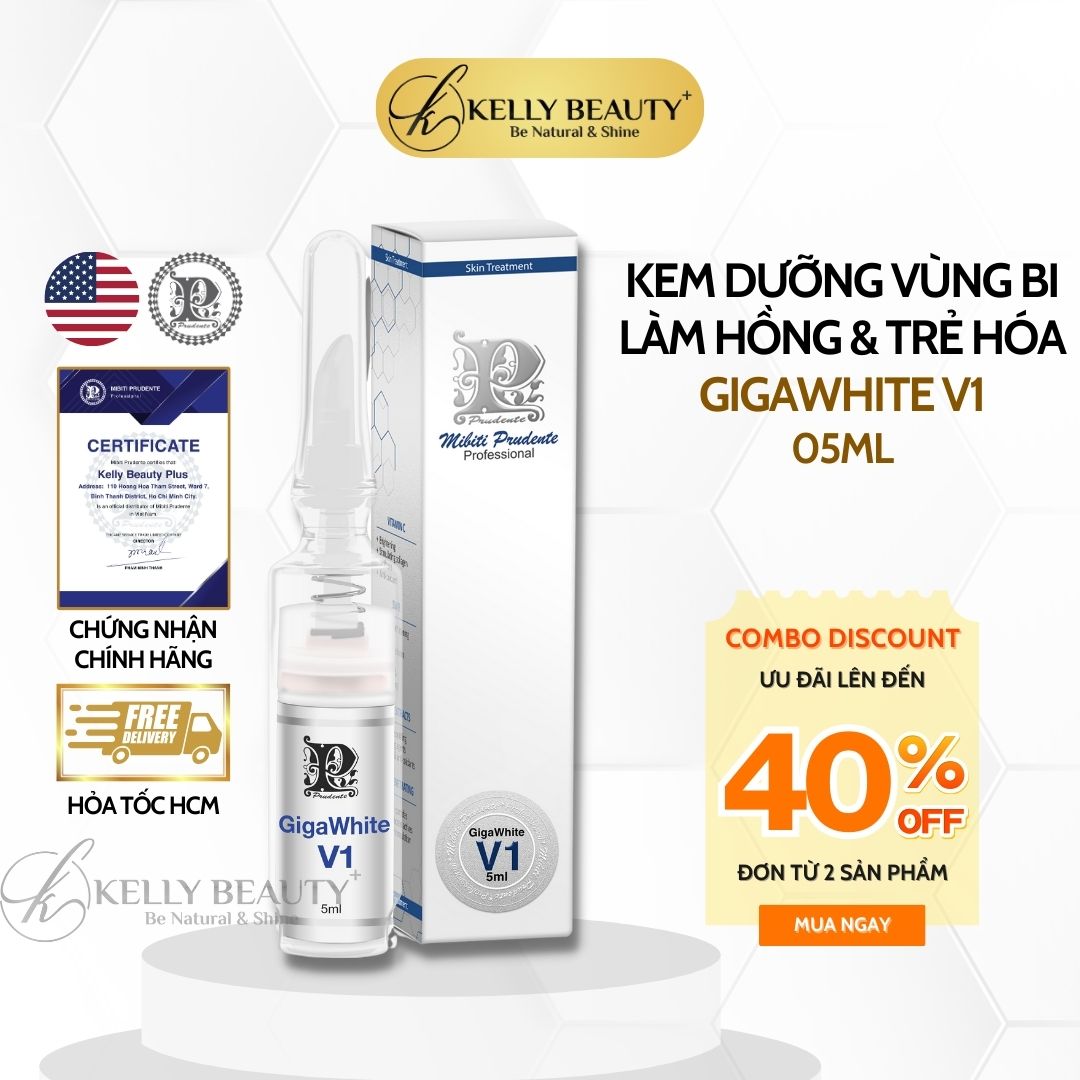 Kem Dưỡng Mibiti Prudente Gigawhite V1 - Dưỡng Hồng, Trẻ Hóa Vùng Bikini | Kelly Beauty