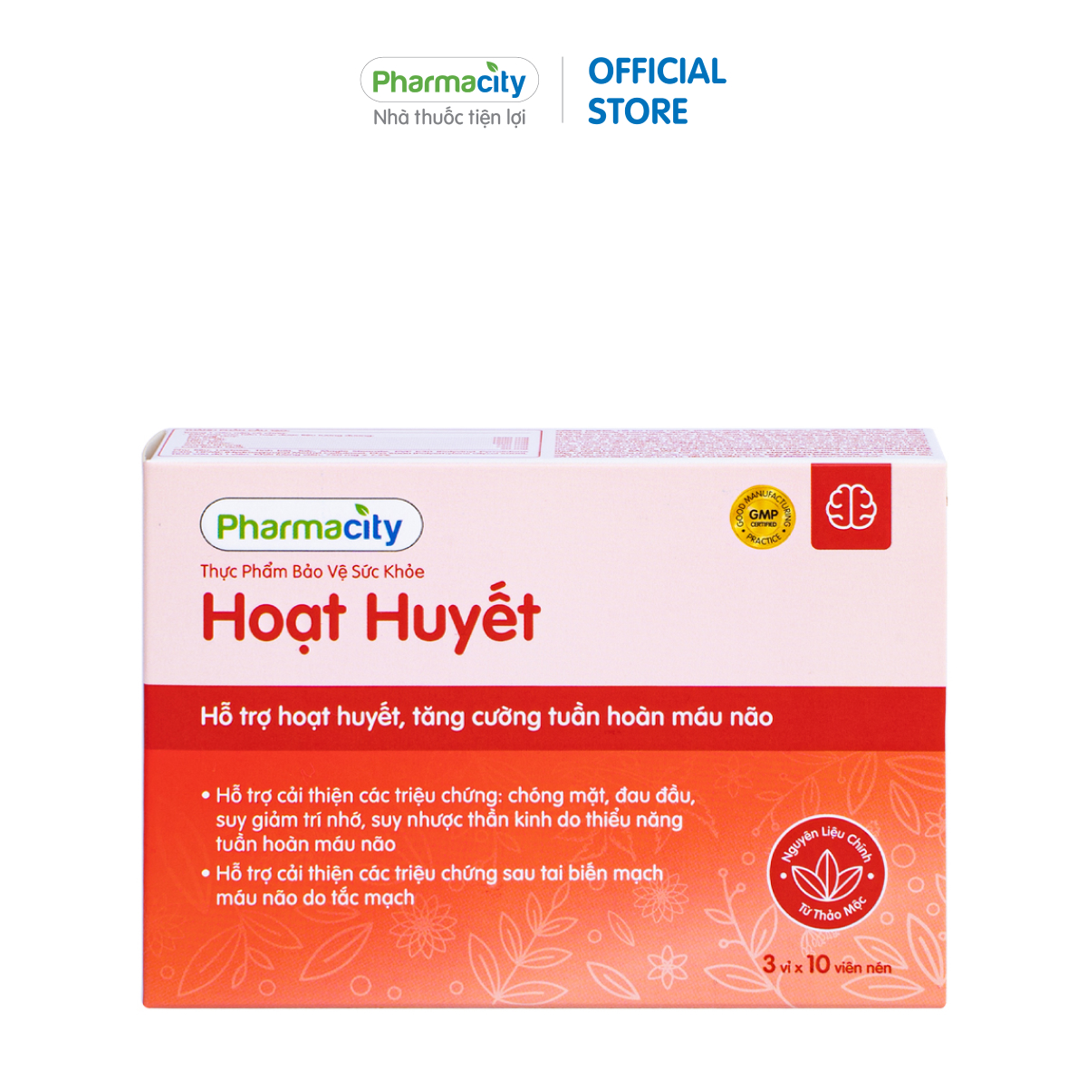 Thực phẩm bảo vệ sức khỏe Hoạt Huyết (3 vi x 10 vien) NEW