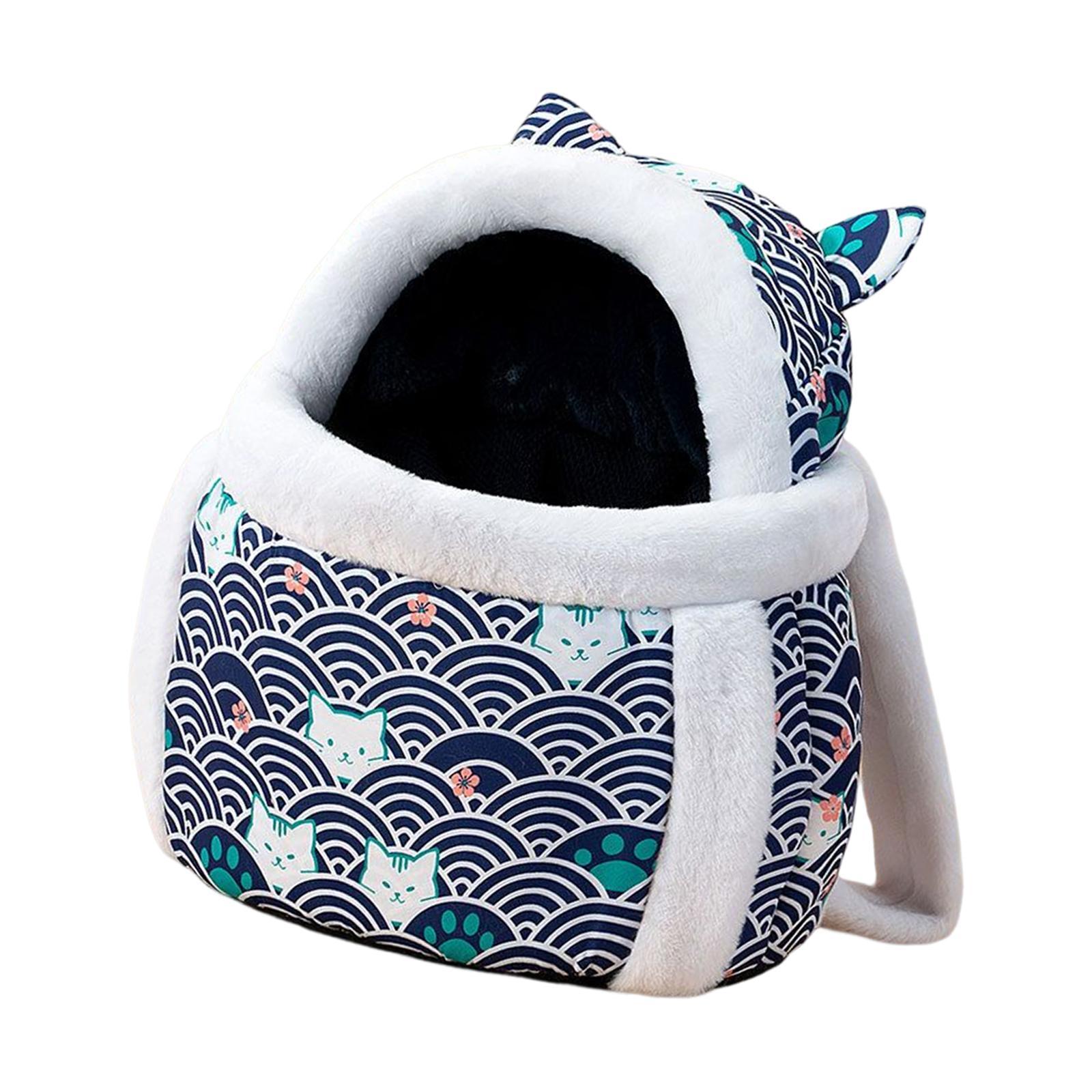 Pet Cat Carrier Bag Backpack Warm Breathable Chest Bag for Puppy Kitten Walking Camping