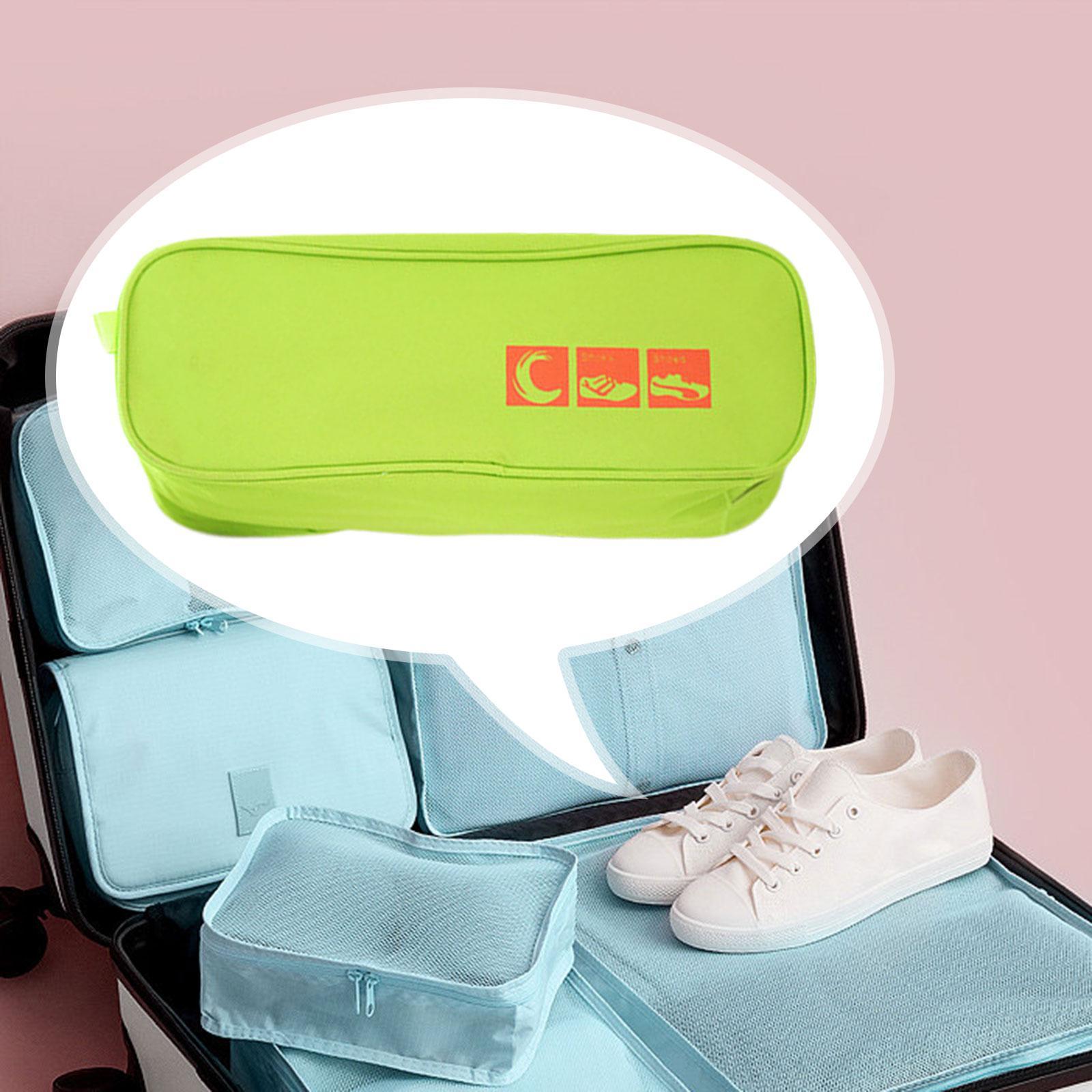 Travel for Packing Shoe Pouch Lightweight Dustproof with Zipper Oxford Fabric Shoe Organizer Bag Shoe Storage Bag for Home Vacation