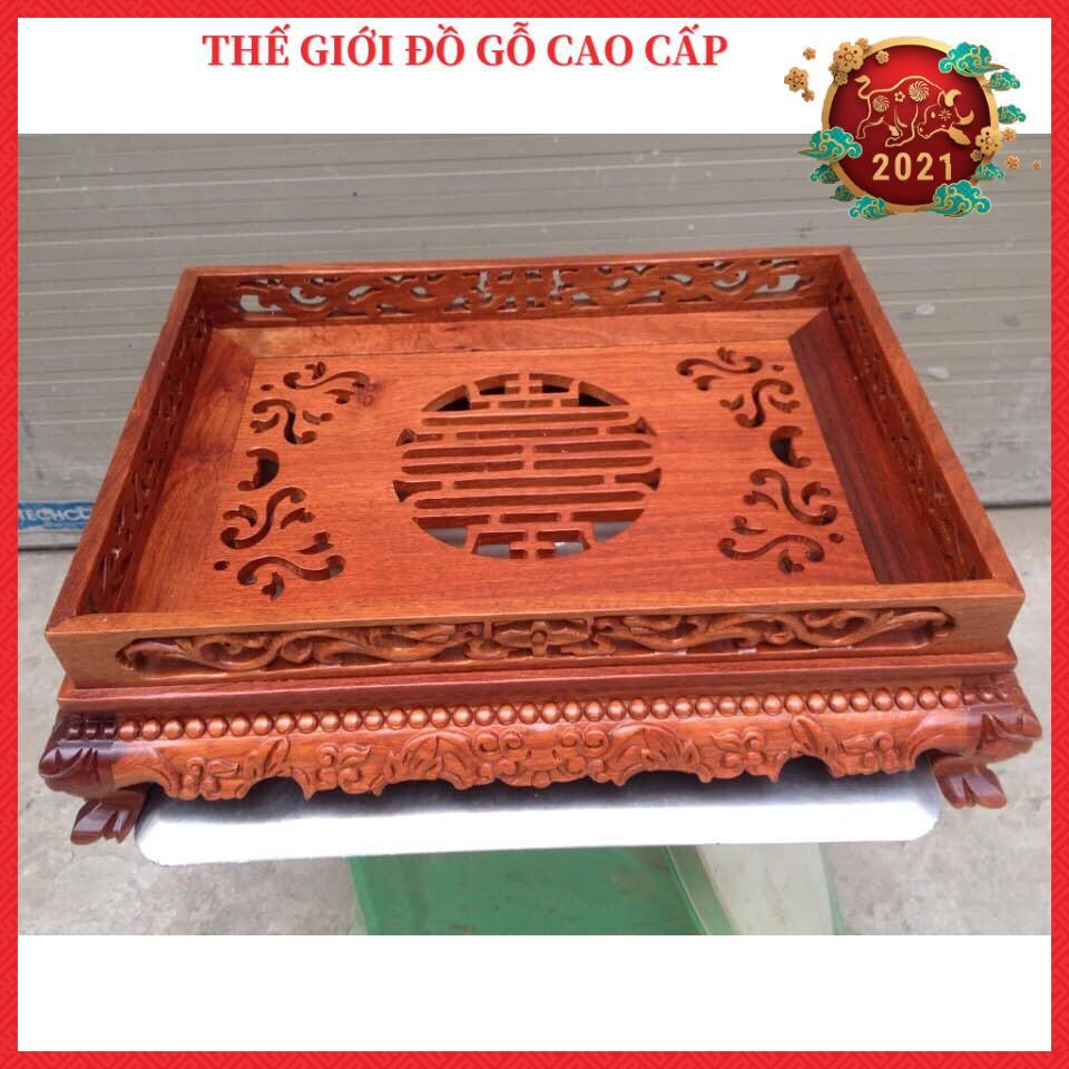 Khay trà Khay trà chân quỳ gỗ hương loại lớn kt :35x27cm