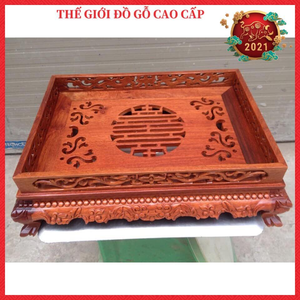 Khay trà Khay trà chân quỳ gỗ hương loại lớn kt :35x27cm