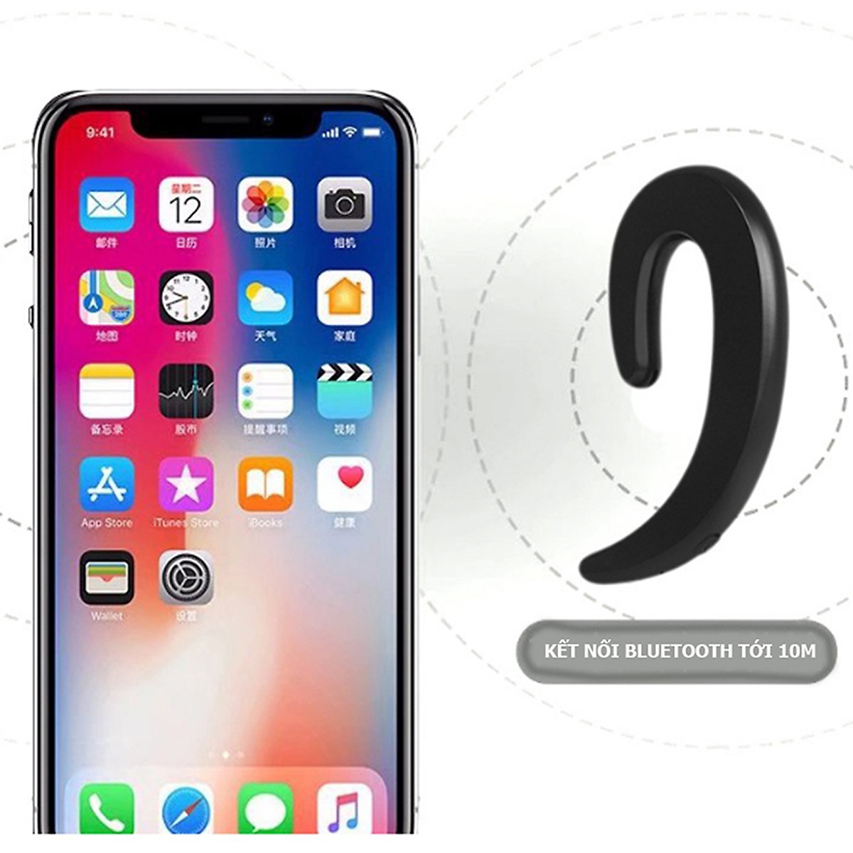 Combo Tai nghe thể thao Bluetooth treo tai Y-12-2 iOS/Android V4.1 + Bật Lửa Khò Ga Đá Kiêm Móc Khóa (Màu Ngẫu Nhiên Với Sản Phẩm Tai Nghe)