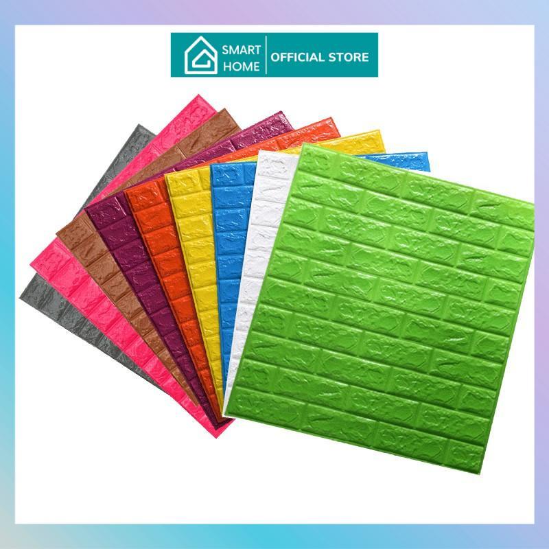 Xốp dán tường giả gạch 3D - Khổ lớn 70x77cm mẫu mới chống va đập bền hình ảnh đẹp