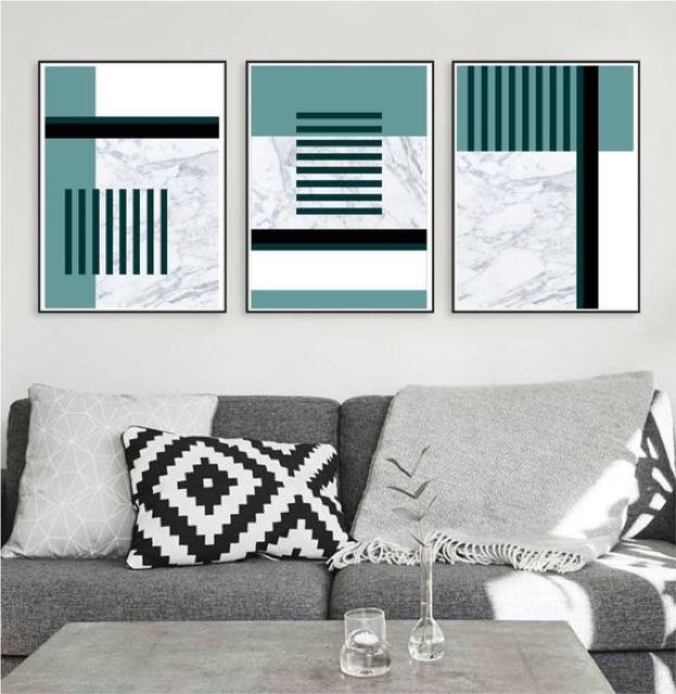 Hình khối - tranh canvas decor kt40x60cmx3