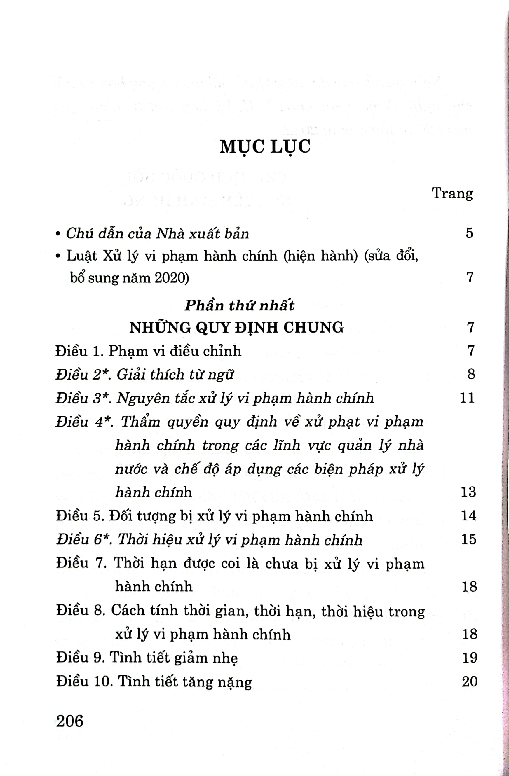 Luật Xử lý vi phạm hành chính (Hiện hành) (Sửa đổi, bổ sung năm 2020)