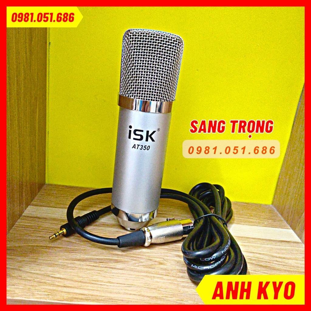 Mic thu âm at350, mic livestream at350 chất liệu hợp kim màu bạc phù hợp sound card, mixer, máy tính