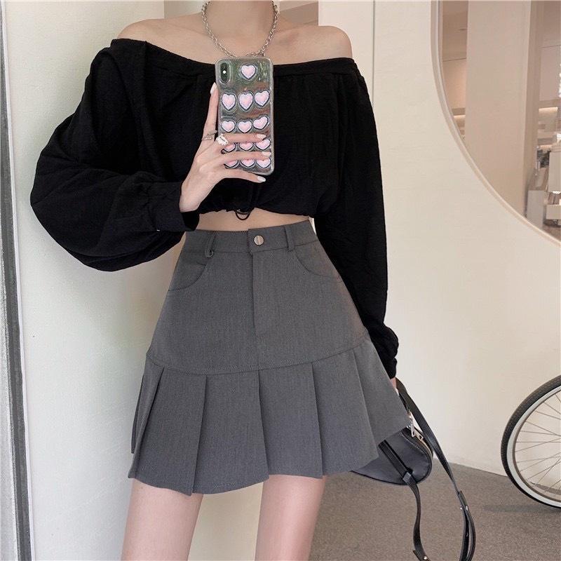 Chân váy xếp ly bản to hot trend chất vải tuyết mưa mềm mại tôn dáng chuẩn form