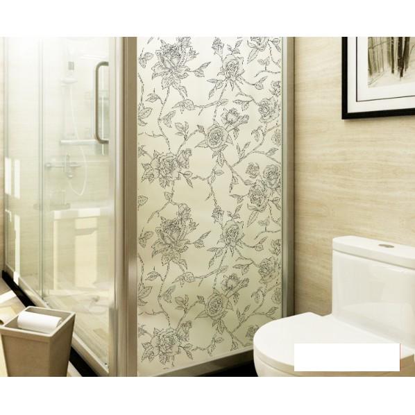 Decal Dán Kính Cao Cấp - Hoa Hồng Xám cực đẹp