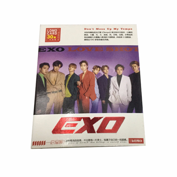 Hộp ảnh Lomo exo nhóm hộp vuông nền tím thiết kế độc đáo
