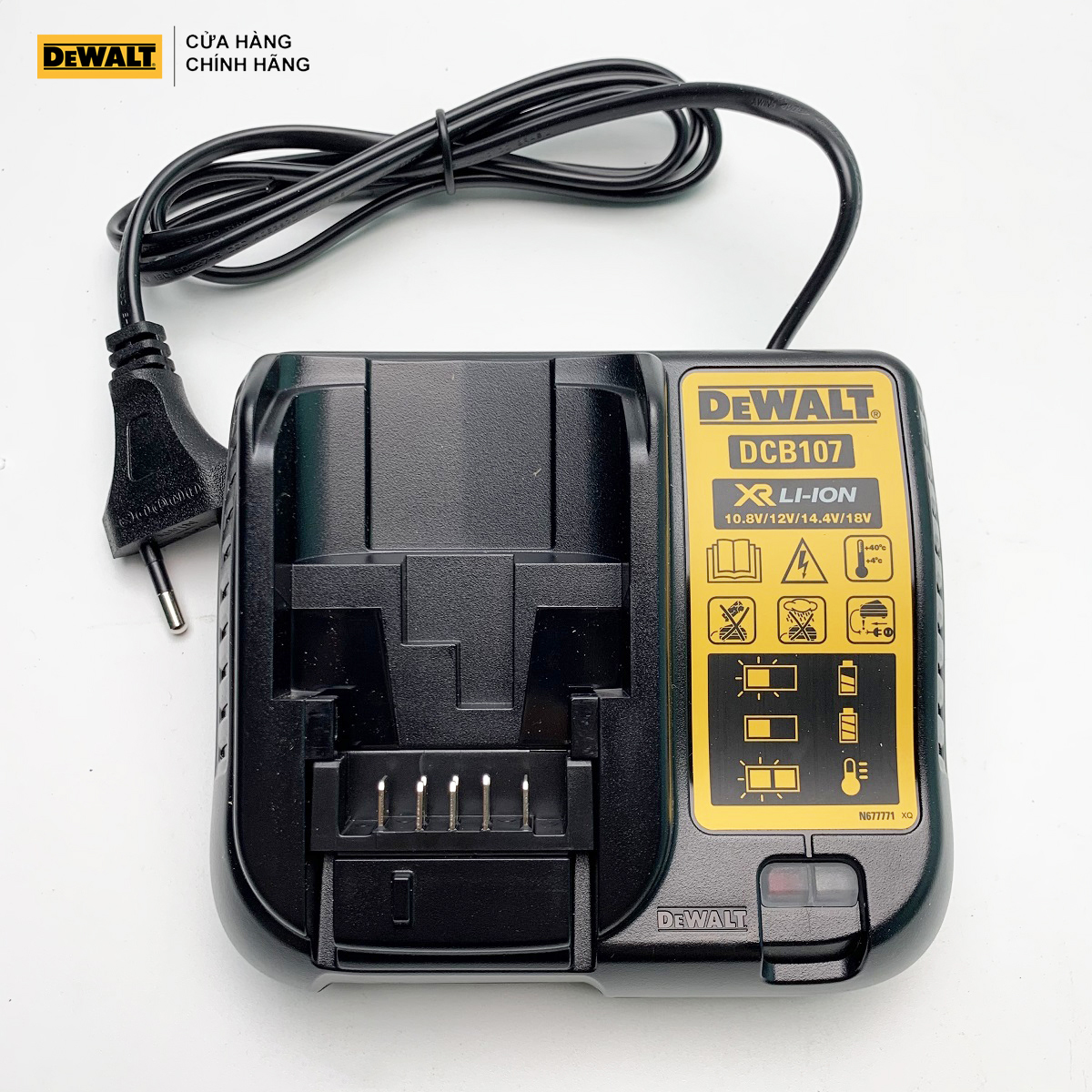 Sạc pin Dewalt 10.8v-18v DCB107-B1 - Hàng chính hãng