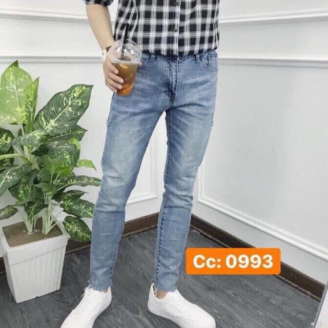 Quần Jean Nam Rách Màu Xanh Cao CấpTCS Mới Nhất 9999