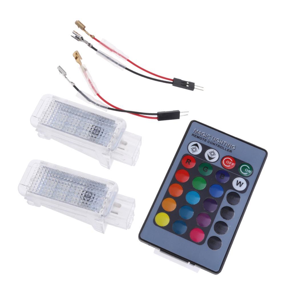 2Pcs Car Door Led Welcome  Light For  with Remote Control