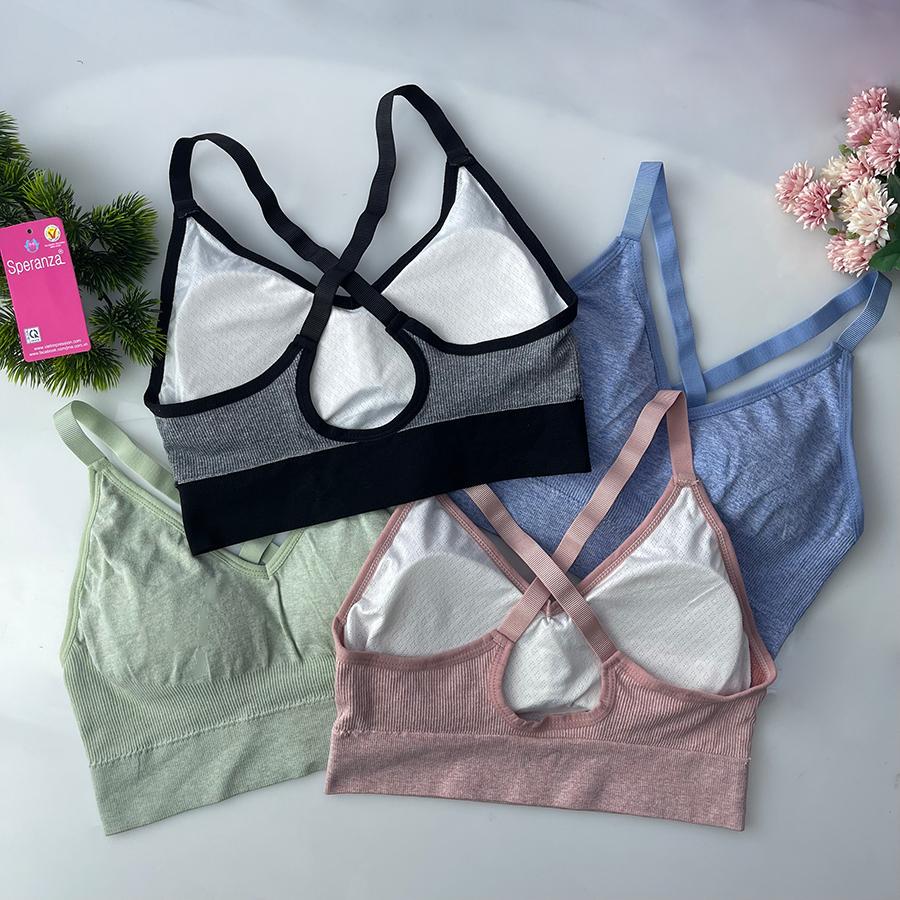 Áo Ngực Thể Thao Nữ Speranza, Bra Tập Gym - Tập Yoga Trẻ Trung, vải cotton thấm hút mồ hôi, 45-55kg mặc vừa vặn SPAT9038