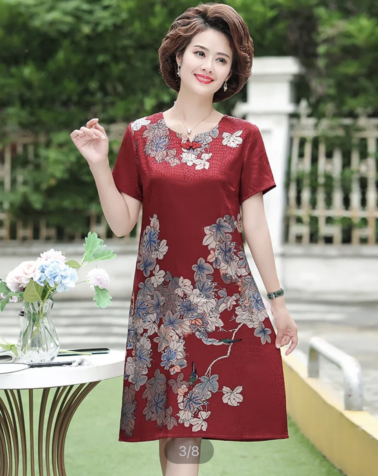 Đầm suông trung niên vải siêu đep.Đầm big size.Đầm suông giấu bụng, đầm tiệc, đầm dạo phố sang trọng, thời trang trung niên đẹp