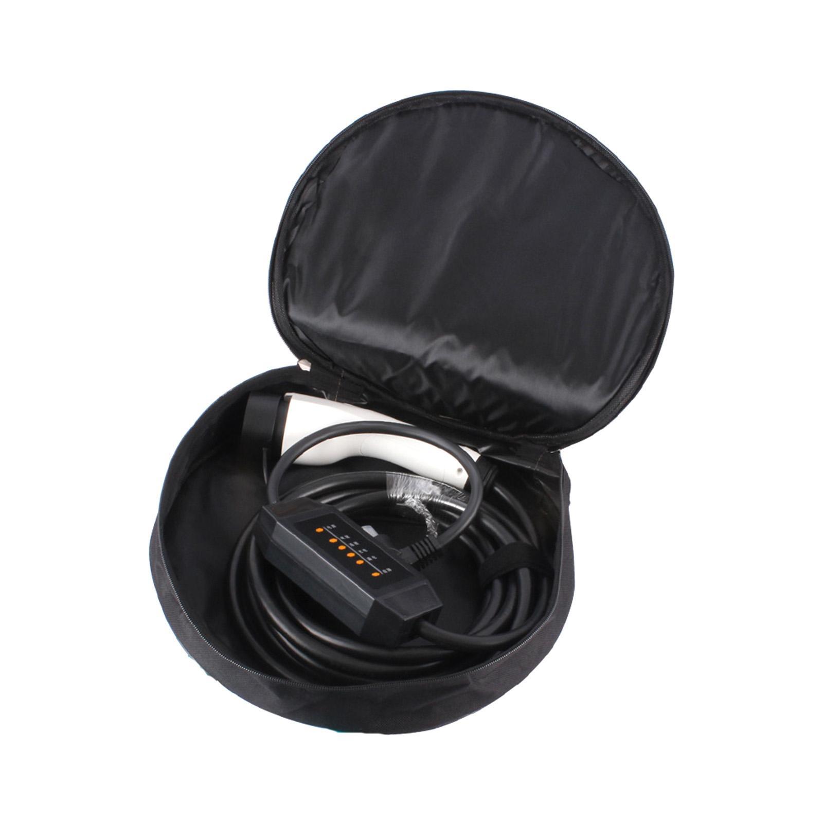 EV Cables Bag Waterproof Zipper Closure Wear Resistant Cord Hoses Organizer