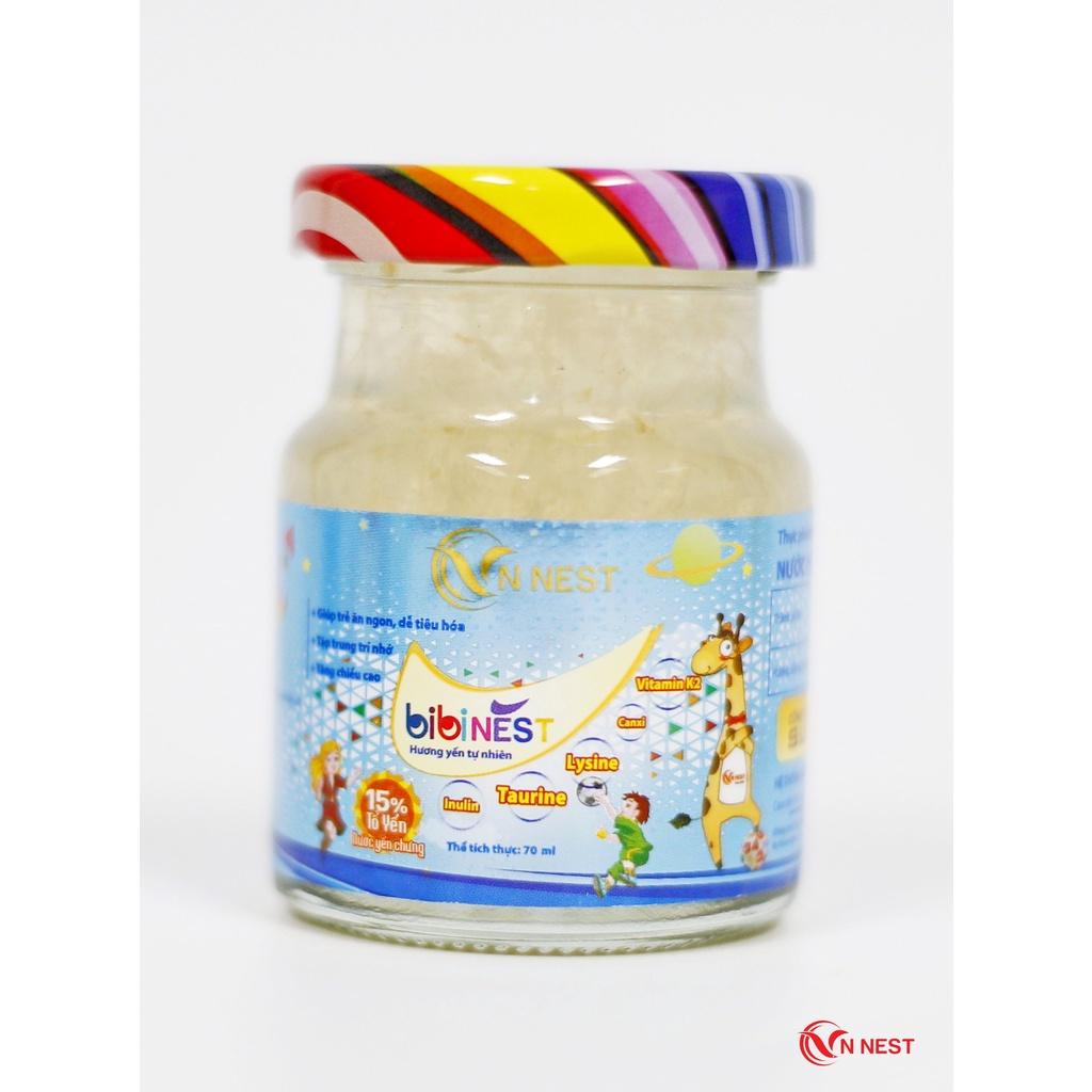 Hương Tự Nhiên - Yến Chưng Sẵn Cho Bé bibiNEST 15% (Lốc 4 Lọ x 70ml) - Vnnest