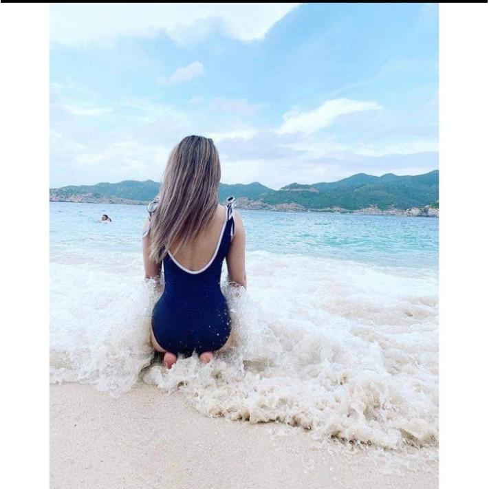 Đồ bơi bikini 1 mảnh liền thân nơ vai dể thương che khuyết điểm tôn dáng tôn da VATIXA BKN30