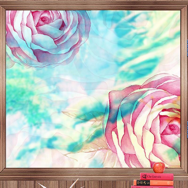 Decal dán kính Cao Cấp - Hoa Hồng quyến rũ