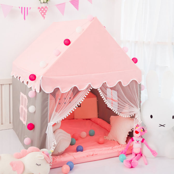 LỀU CÔNG CHÚA HOÀNG TỬ HÌNH NGÔI NHÀ SIZE LỚN 120x90x135cm Hàng Chính Hãng