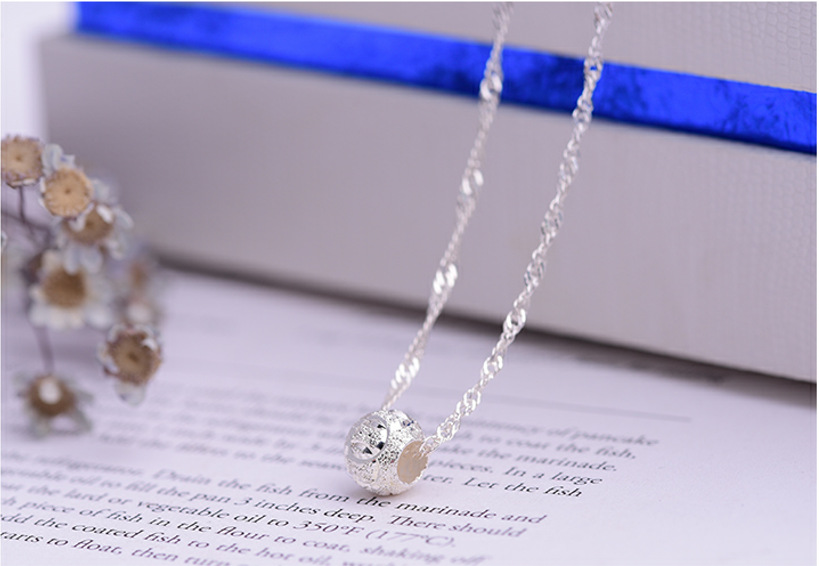 Vòng cổ hạt, dây chuyền hợp kim bạc phong cách Hàn Quốc DC03