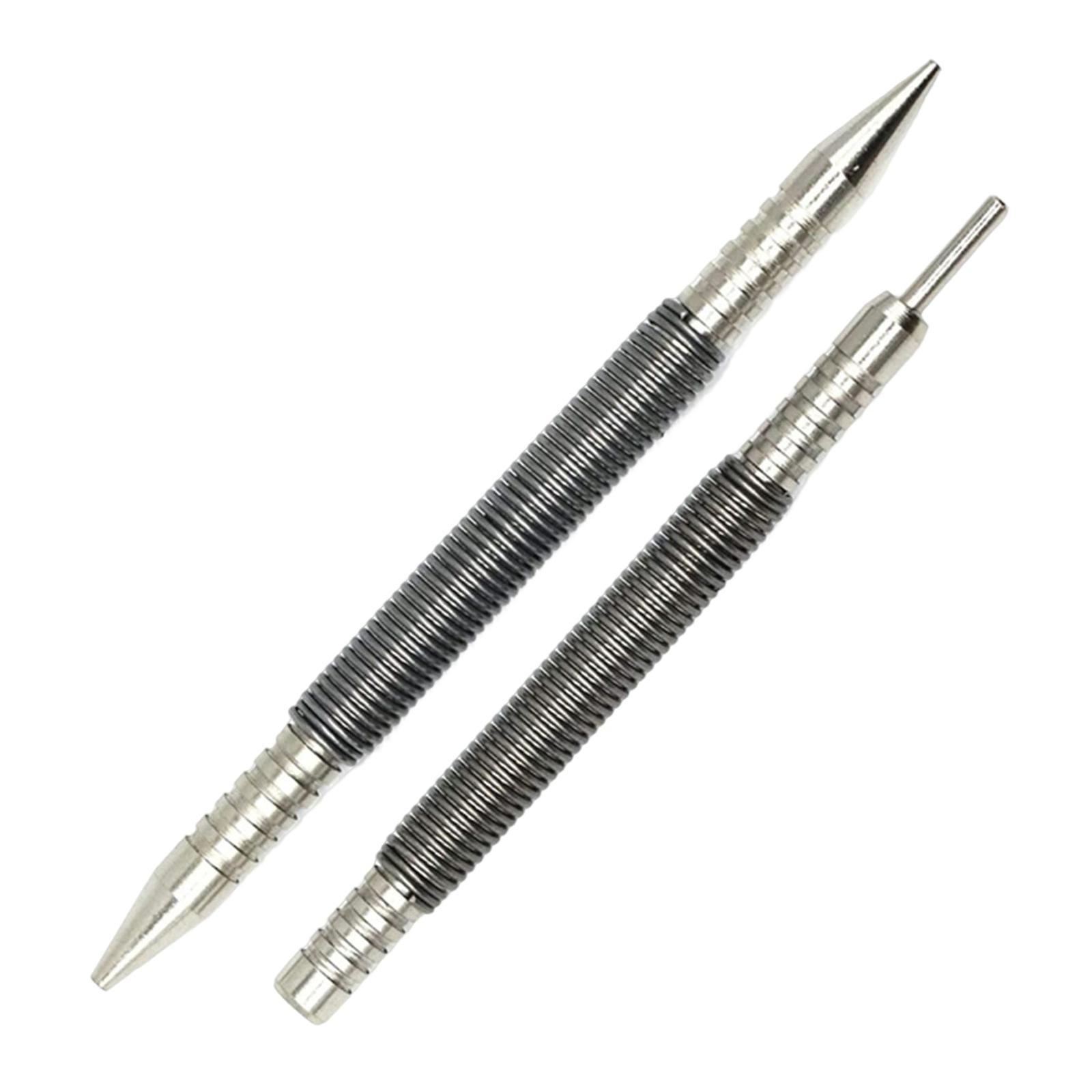 2Pcs Nail Set and Hinge Pin Tool Rustproof Spring Pin Punch Durable Carbon Steel