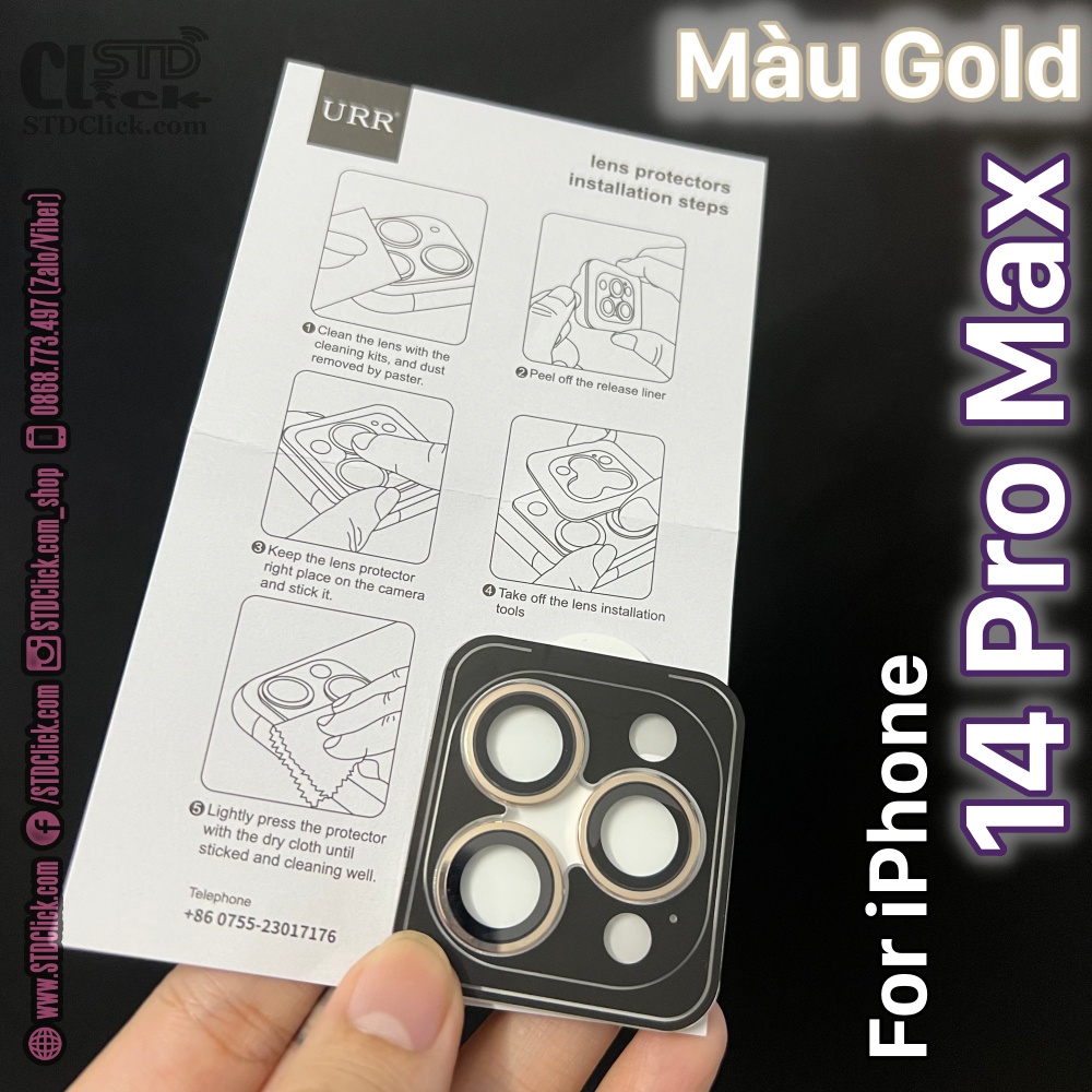 KÍNH CAMERA DÀNH CHO IPHONE 14 PRO MAX - 14 PRO - 14 PLUS - 14 MINI URR AUTOBOT 3D AR SIÊU MỎNG