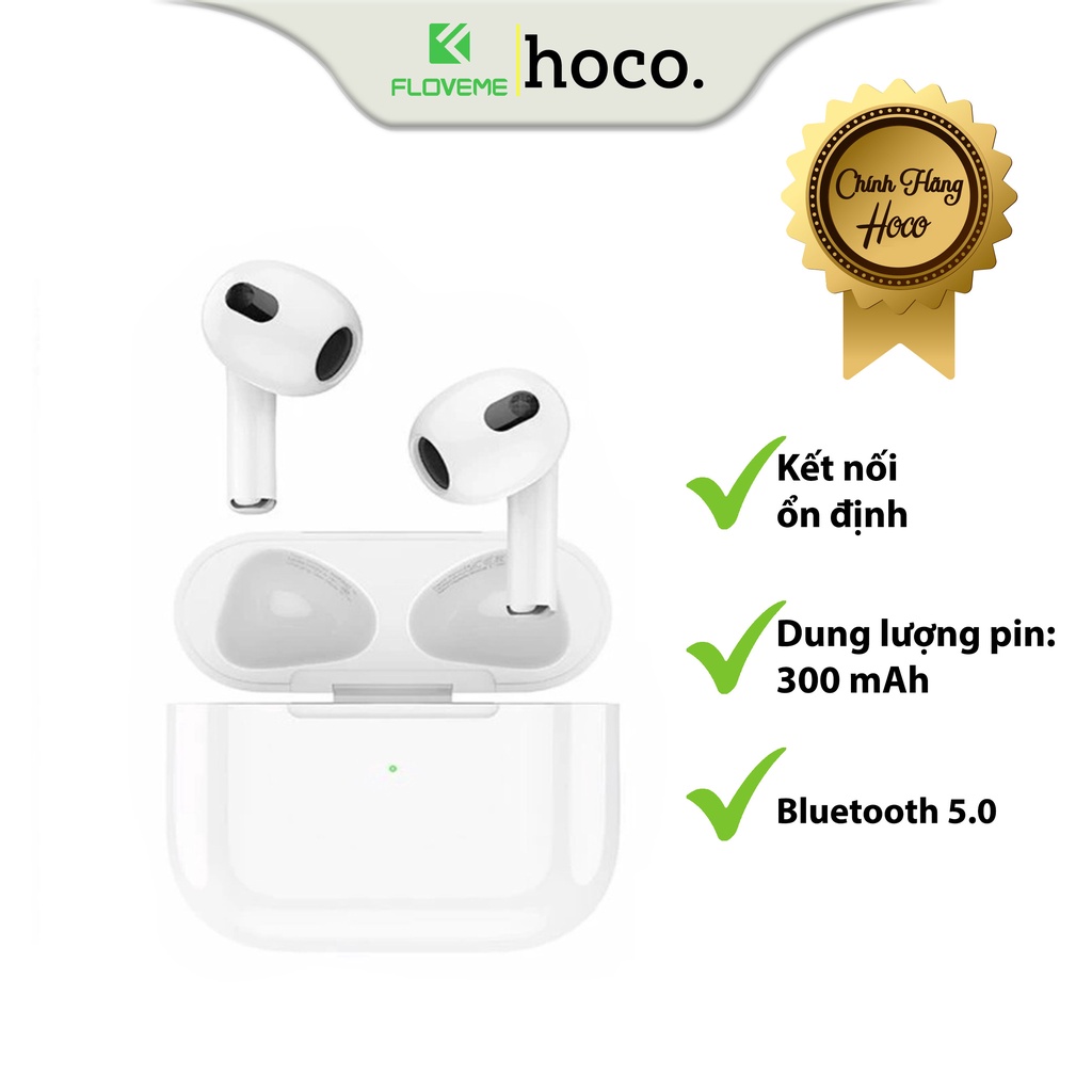 Tai Nghe Dành Cho Hoco EW20 Màu Trắng, Bluetooth 5.0, Âm Thanh Chuẩn, Trong Trẻo, Nghe Rõ Nét, Sống Động, Độ Trễ Thấp - Hàng Chính Hãng.