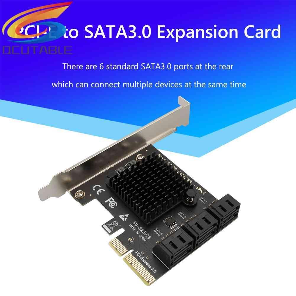 Card Mở Rộng PCIe 6 Cổng SATA III Sang PCI Express 3.0 X4 Thẻ