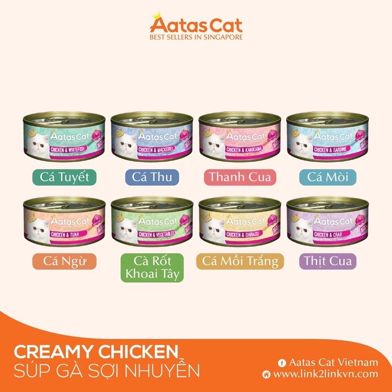 PATE AATAS CAT _ COMBO 24 LON MIX 24 VỊ [ 24lon x 80g