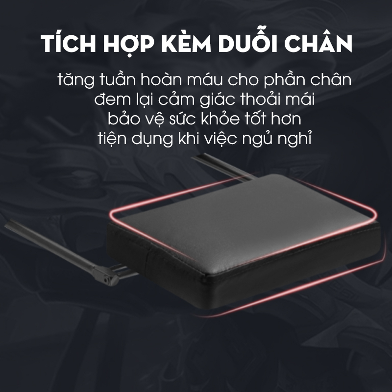 Ghế Gaming, Ghế Game Thủ Có Gác Chân Và Massage Lưng Dành Cho Các Gamer, Ghế Chơi Game Kết Hợp Ghế Lười Xoay Văn Phòng Và Làm Việc Thư Giãn Kèm Gối Tựa Lưng Đầu - Hàng Chính Hãng