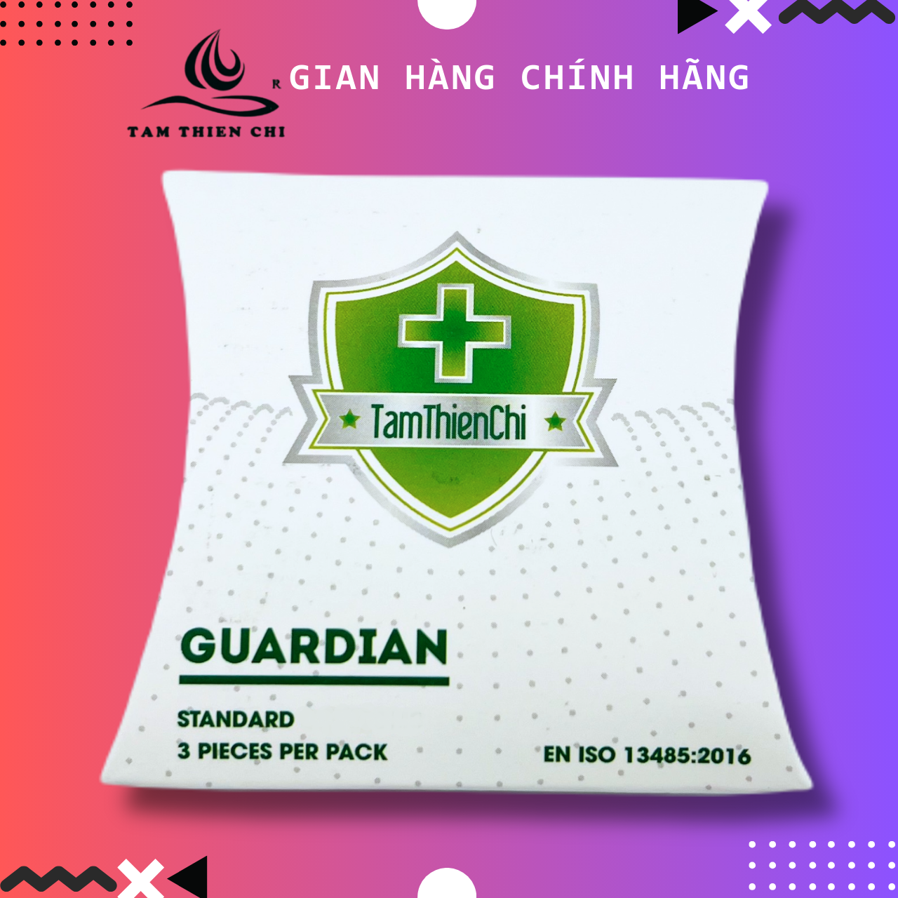 Bao cao su Tâm Thiện Chí Guardian hộp 3 cái Mỏng trơn