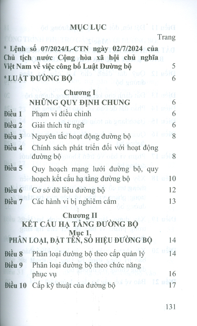 Luật Đường Bộ Năm 2024