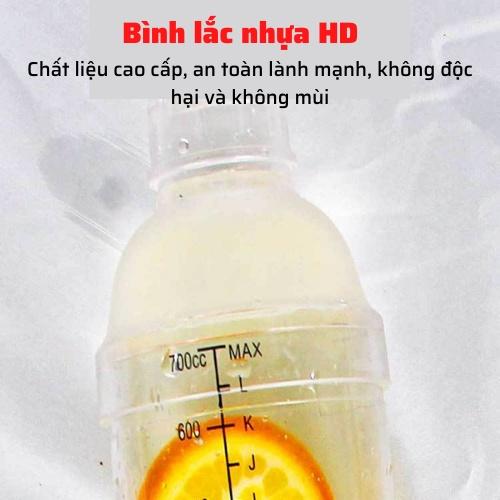 bình lắc pha chế shaker nhựa 300ml-500ml-700ml-1000ml bình lắc sữa cafe cocktail chia vạch đen cao cấp bền an toàn