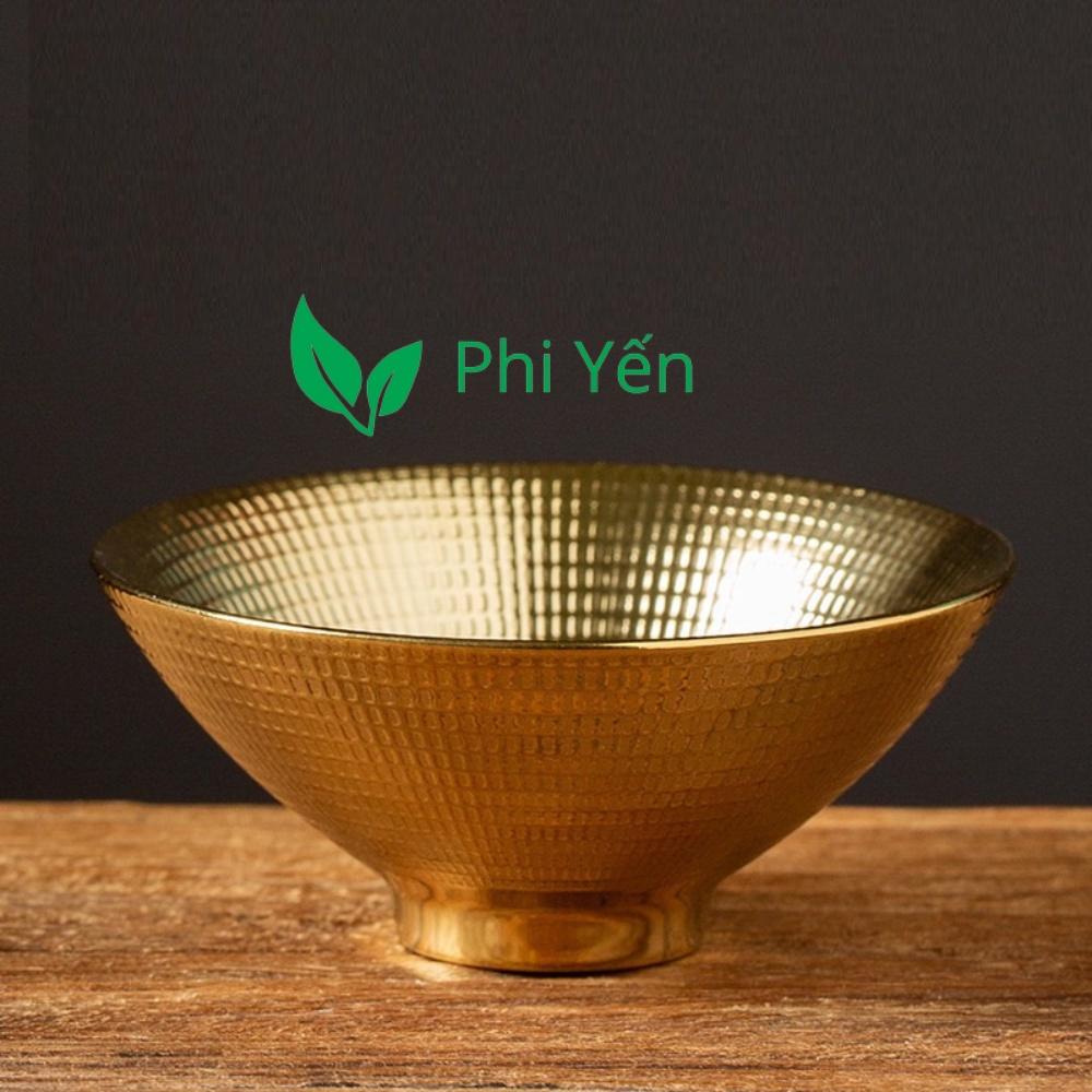 Chén Sứ Cảnh Đức dát vàng 24K