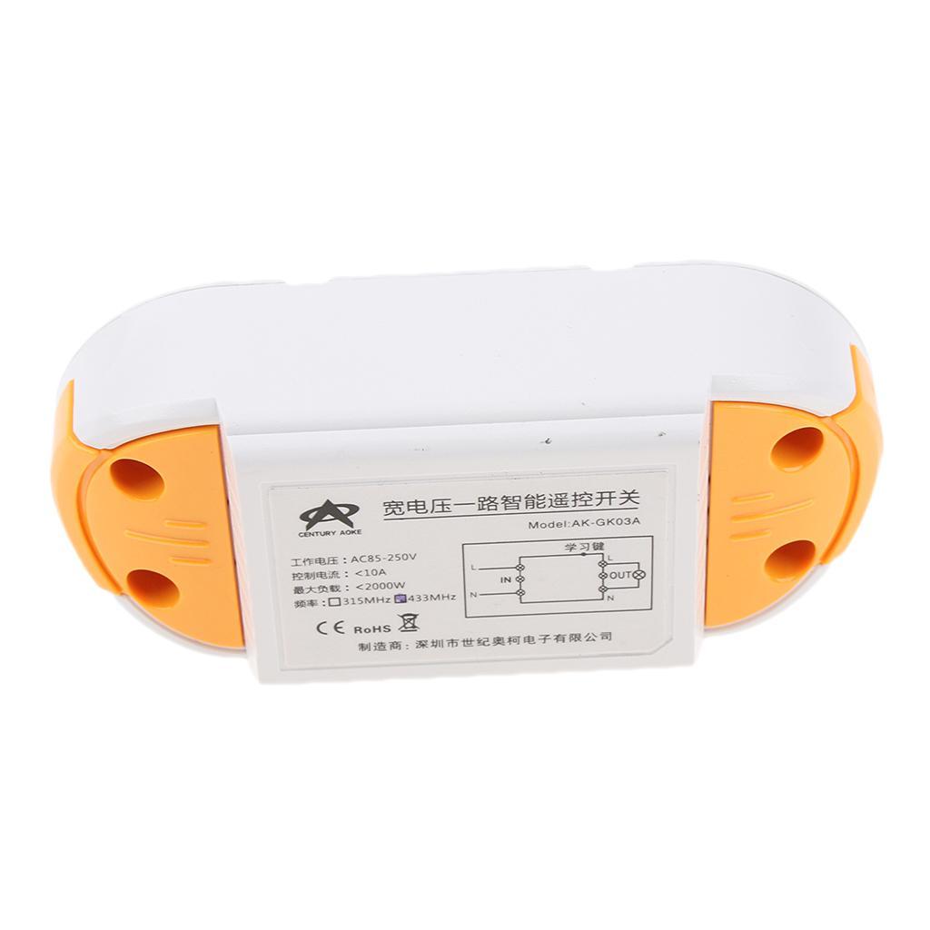 1pcs 315Mhz Wireless Remote Control Switch AC85 - 250V Relay Receiver Module