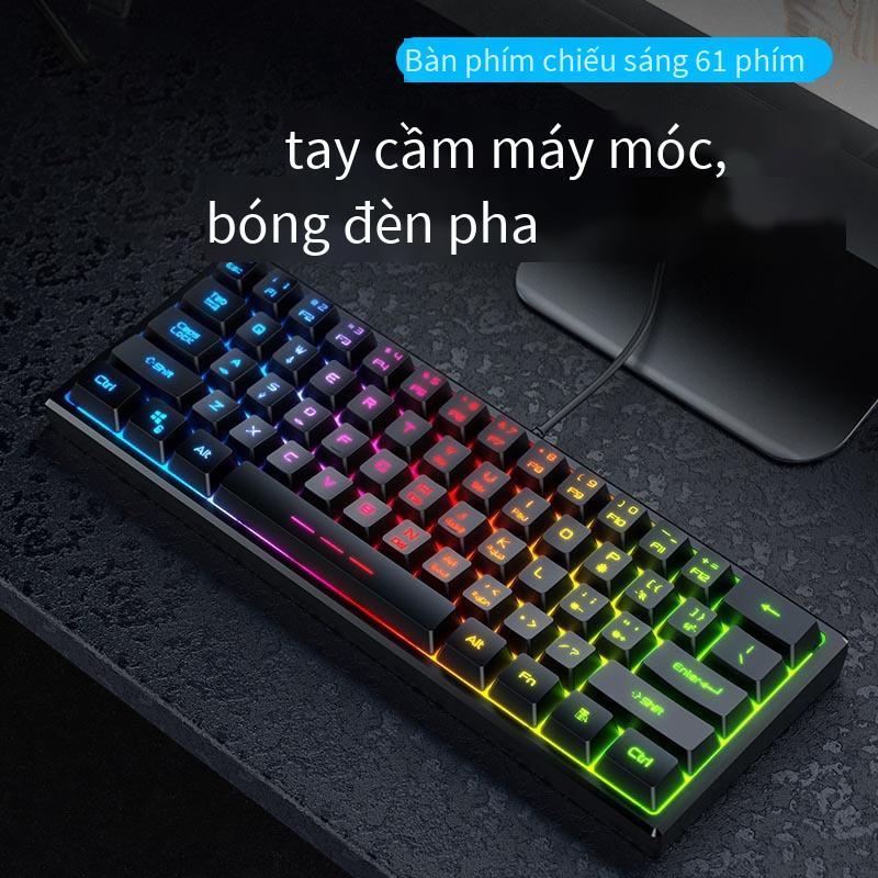 Giá thấp nhất FV-61 cảm giác cơ bàn phím 61 ký tự phím RGB phát sáng máy tính có dây máy tính để bàn máy tính xách tay chơi game