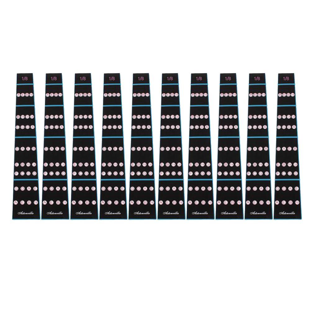 10pcs 1/8 Violin Fretboard Finger Chart Guide Sticker for Beginner Kids