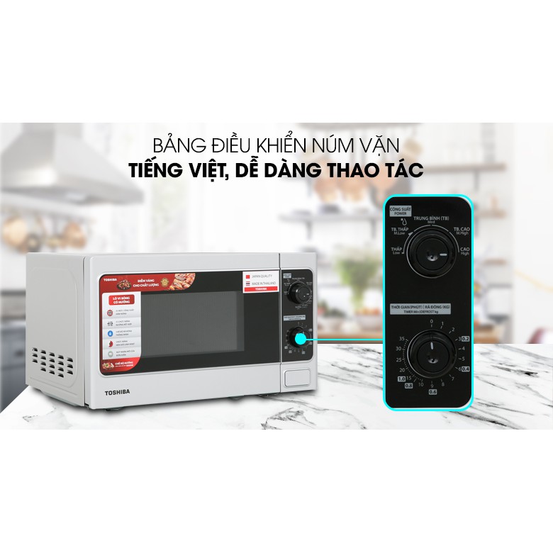 Lò vi sóng Toshiba ER-SGM20VN 20 lít - HÀNG CHÍNH HÃNG
