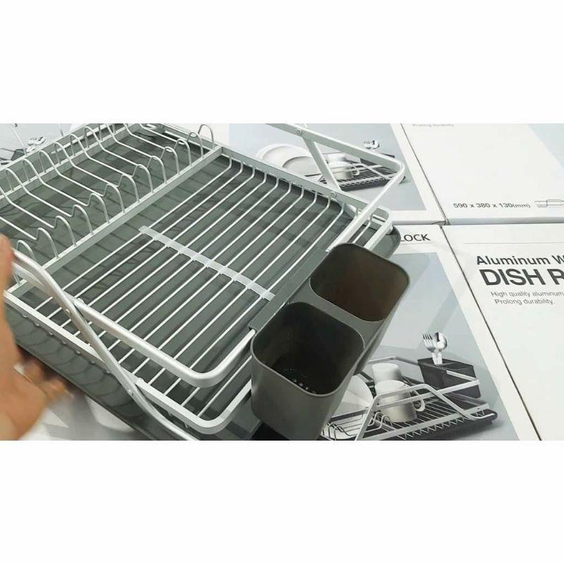 Kệ Úp Chén Dĩa 1 Tầng Bằng Nhôm Nhẹ Cao Cấp LDR205
