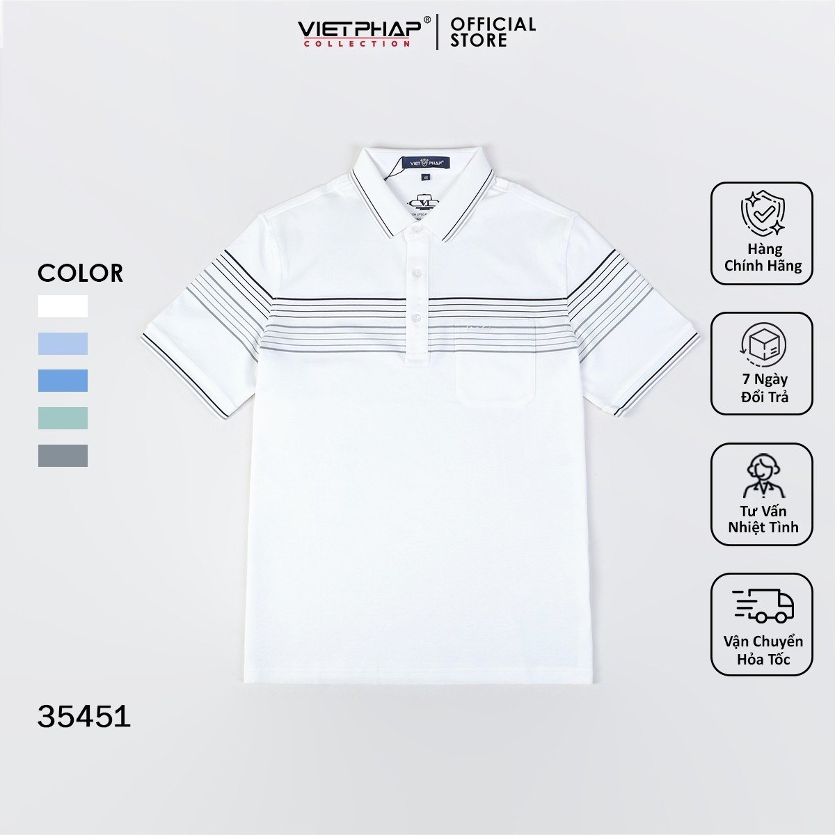 Áo Thun Cotton Lạnh Cao Cấp VIỆT PHÁP /Form Luxury / Thoáng mát - co dãn tốt- chất liệu cotton mềm mịn thấm hút mồ hôi tốt 35451