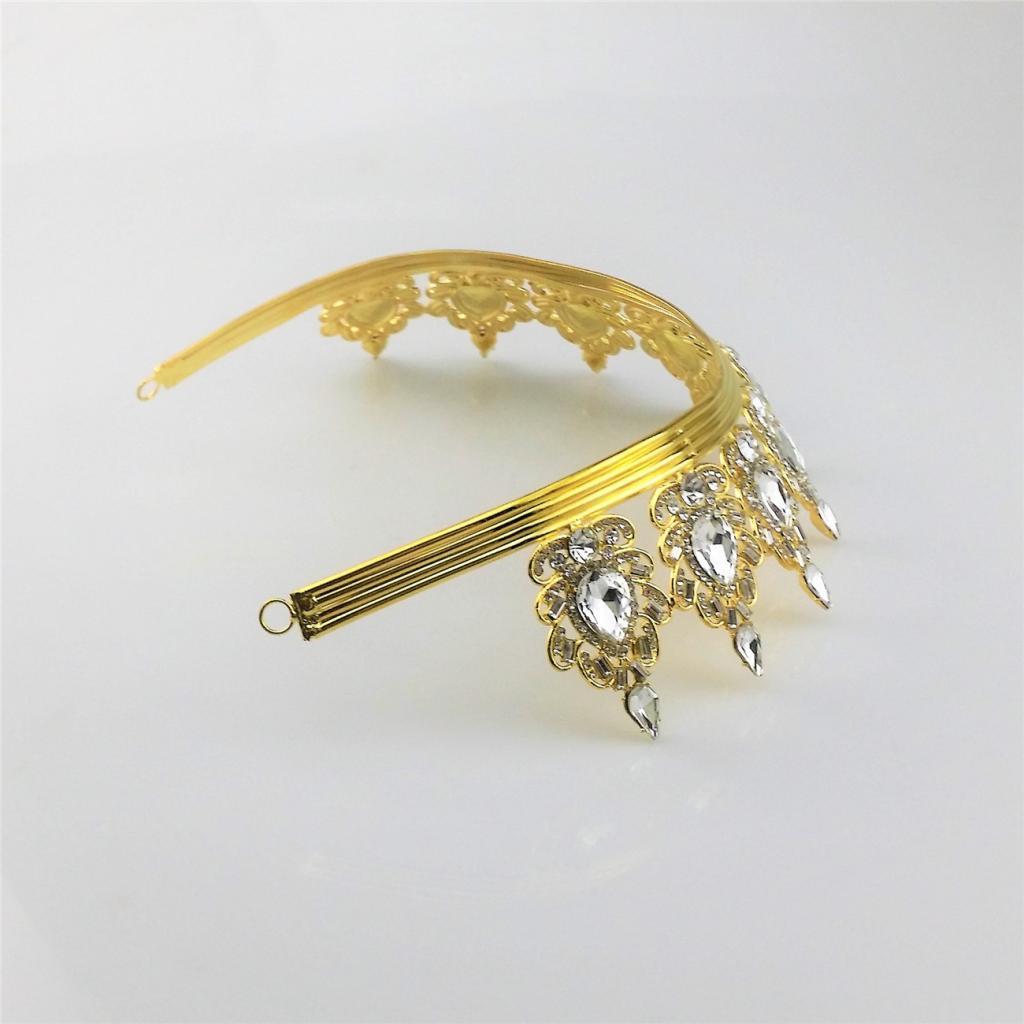 Bridal Rhinestone Crystal Hair Tiara Wedding Crown Veil Headband Headpiece