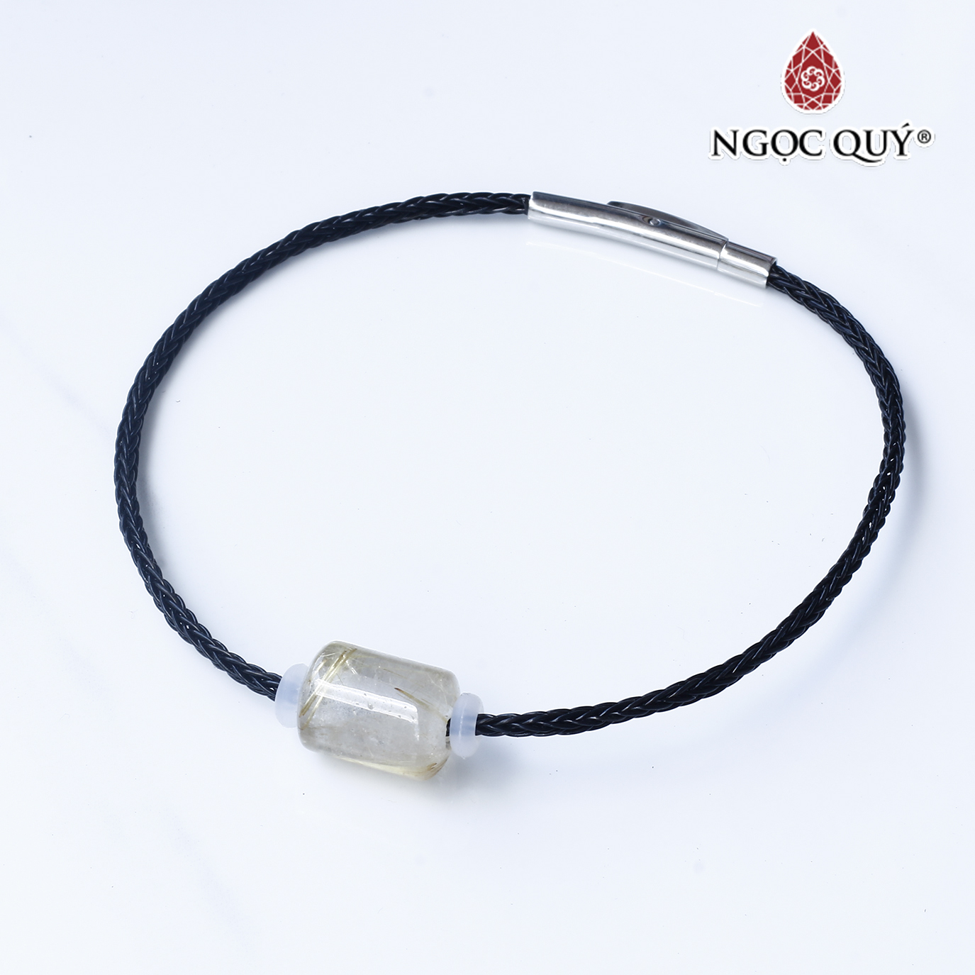 Vòng dây thép đá thạch anh tóc vàng mệnh thủy, kim - Ngọc Quý Gemstones