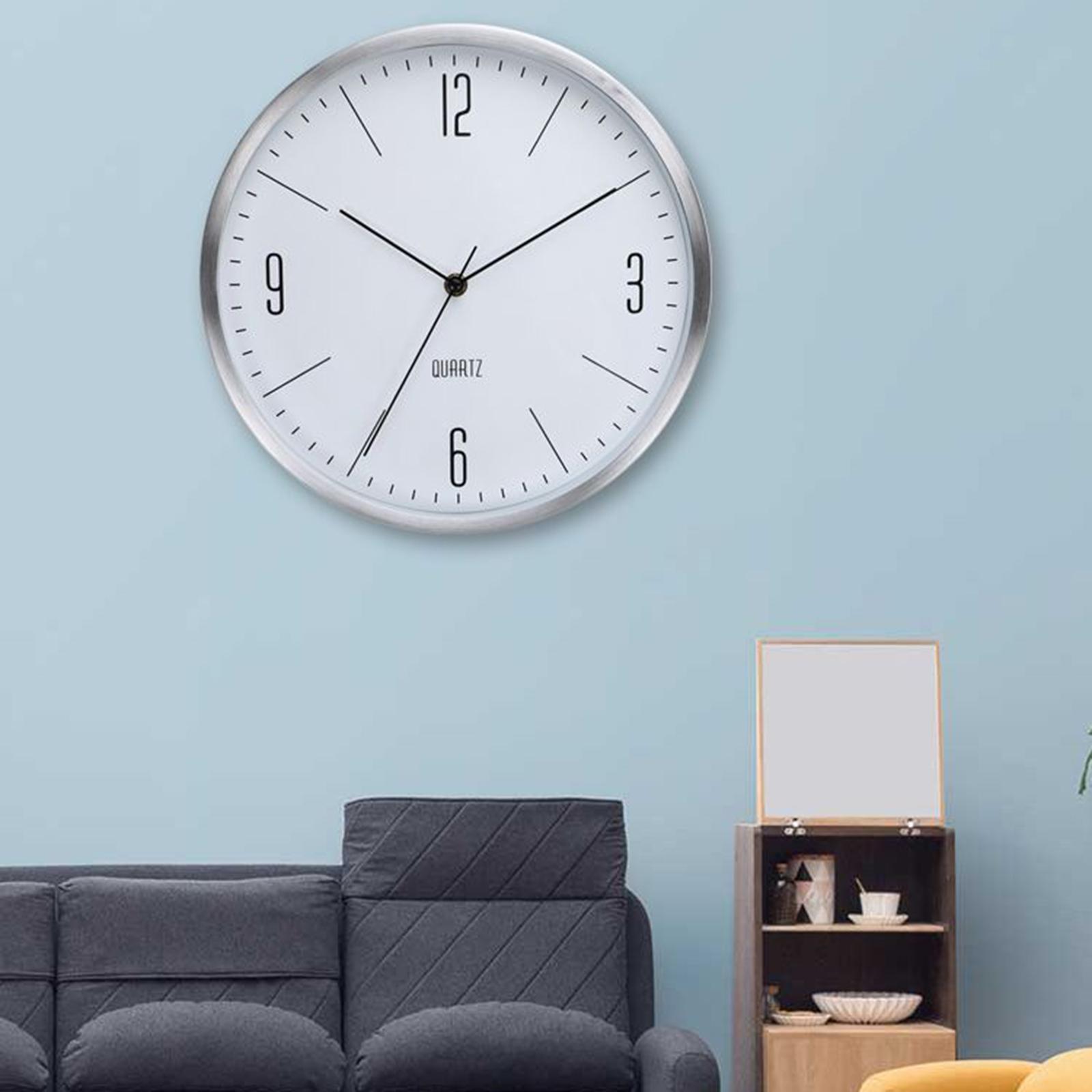 Simple Wall Clock Silent Quartz Clock Wall Hanging Clocks for School Living Room Decoration