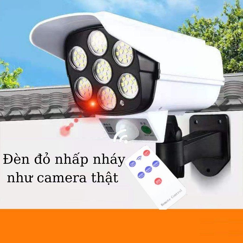 Đèn năng lượng mặt trời giả camera có điều khiển từ xa.