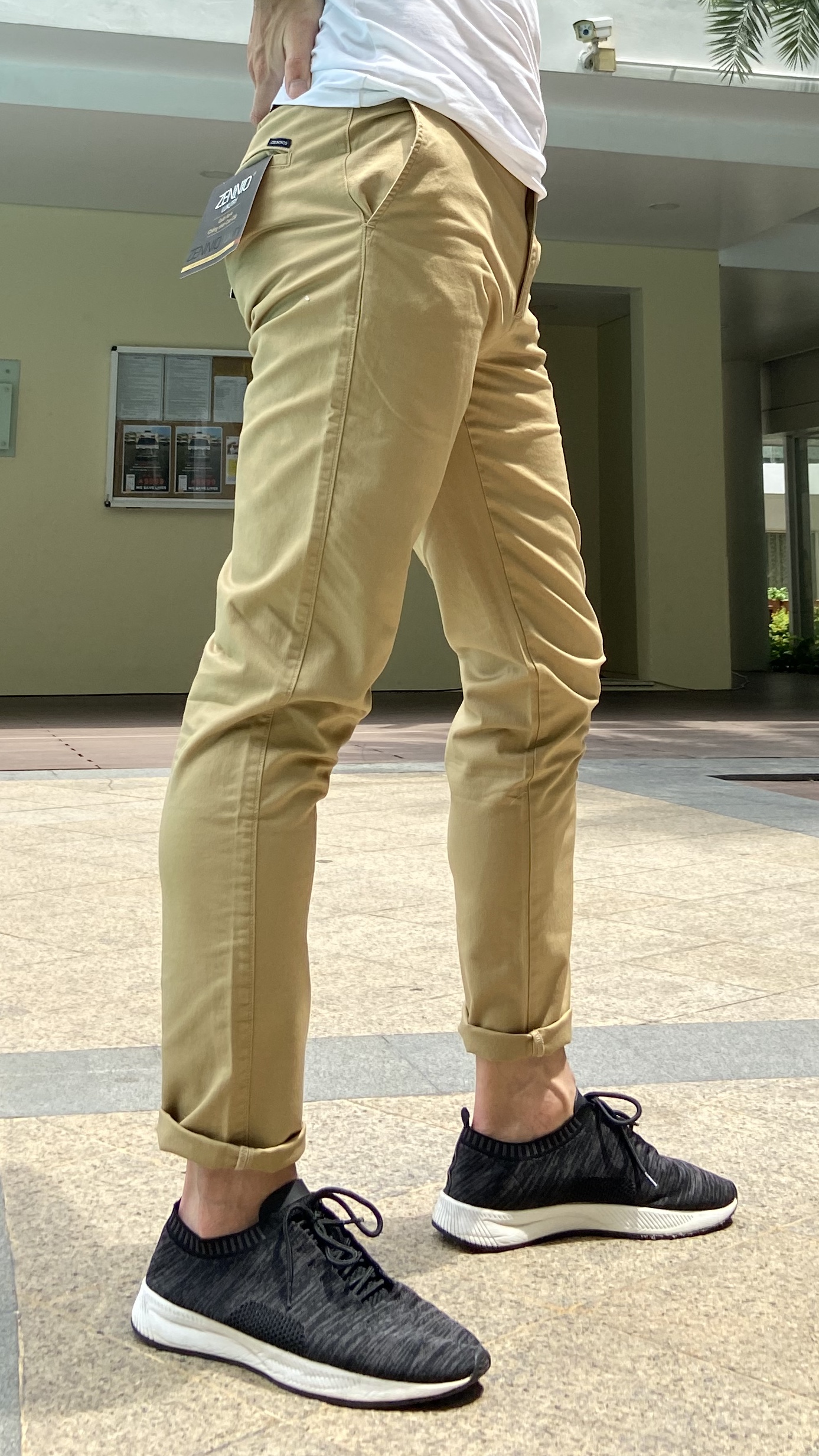 Quần dài nam khaki trẻ trung slim fit - ZENKKTHUN