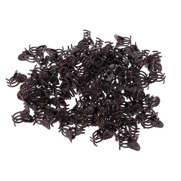 50 Kẹp Hình Con Bướm Dùng Để Kẹp Cành Cây, Cành Hoa Lan - Màu Nâu