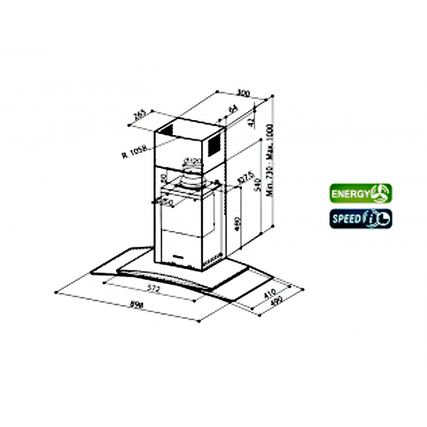 Hút mùi Faber TRATTO70 - hàng nhập khẩu