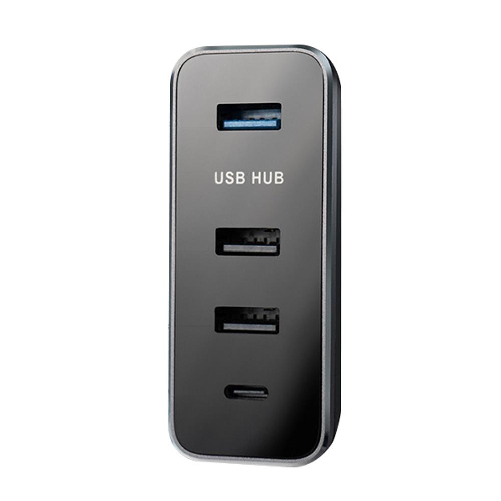 In-car Hub USB Docking Station Car Gloves Box USB Splitter 4-in-1 USB Adapter Auto Recharge Accessories for Model 3/Y