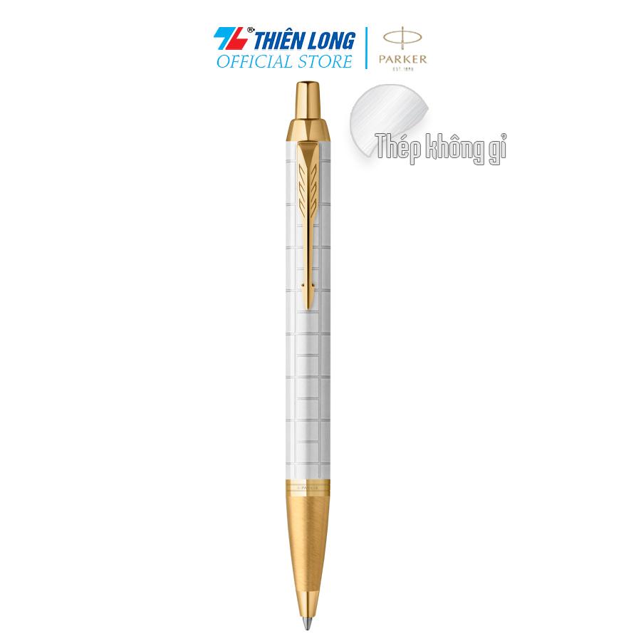 Bút bi cao cấp Parker IM PRM X-Pearl GT GB-2143643 - Thép không gỉ